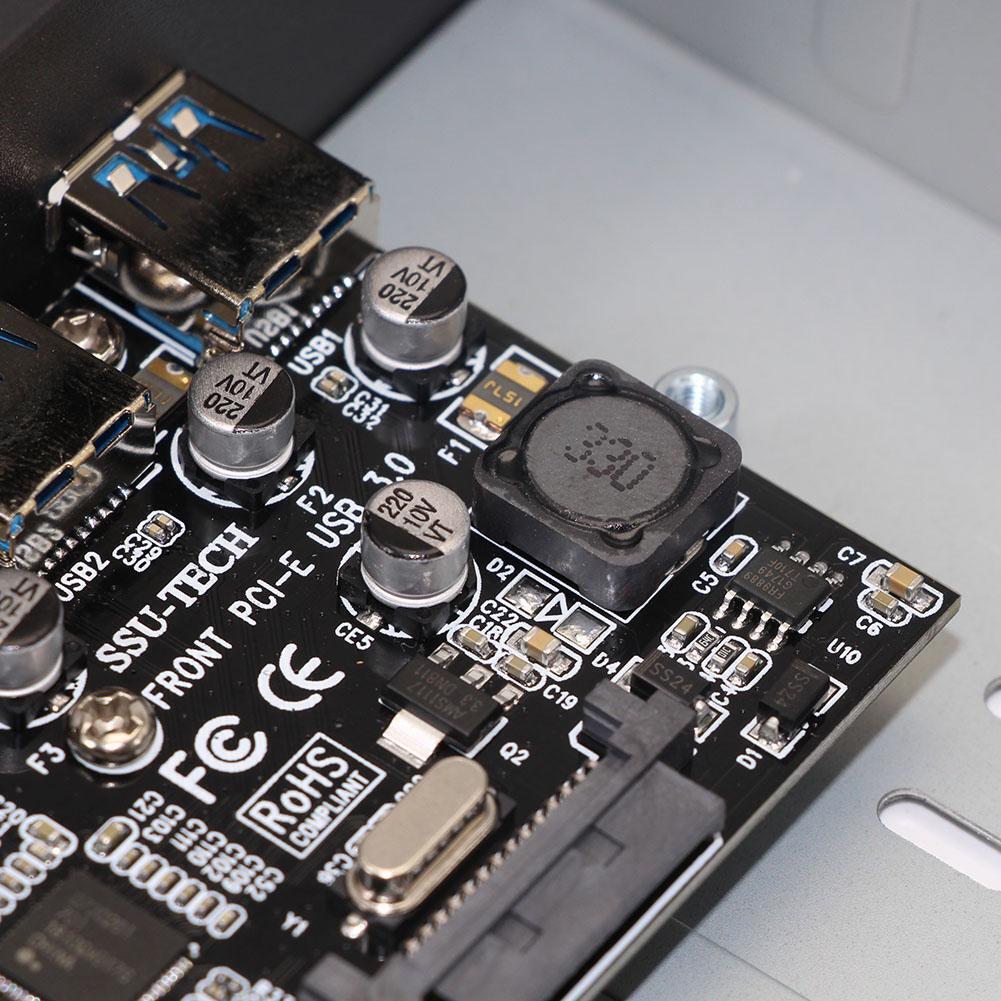 SSU FU3401 PCI-E to 4 Port USB 3.0 PCI Express Expansion Card for Desktop