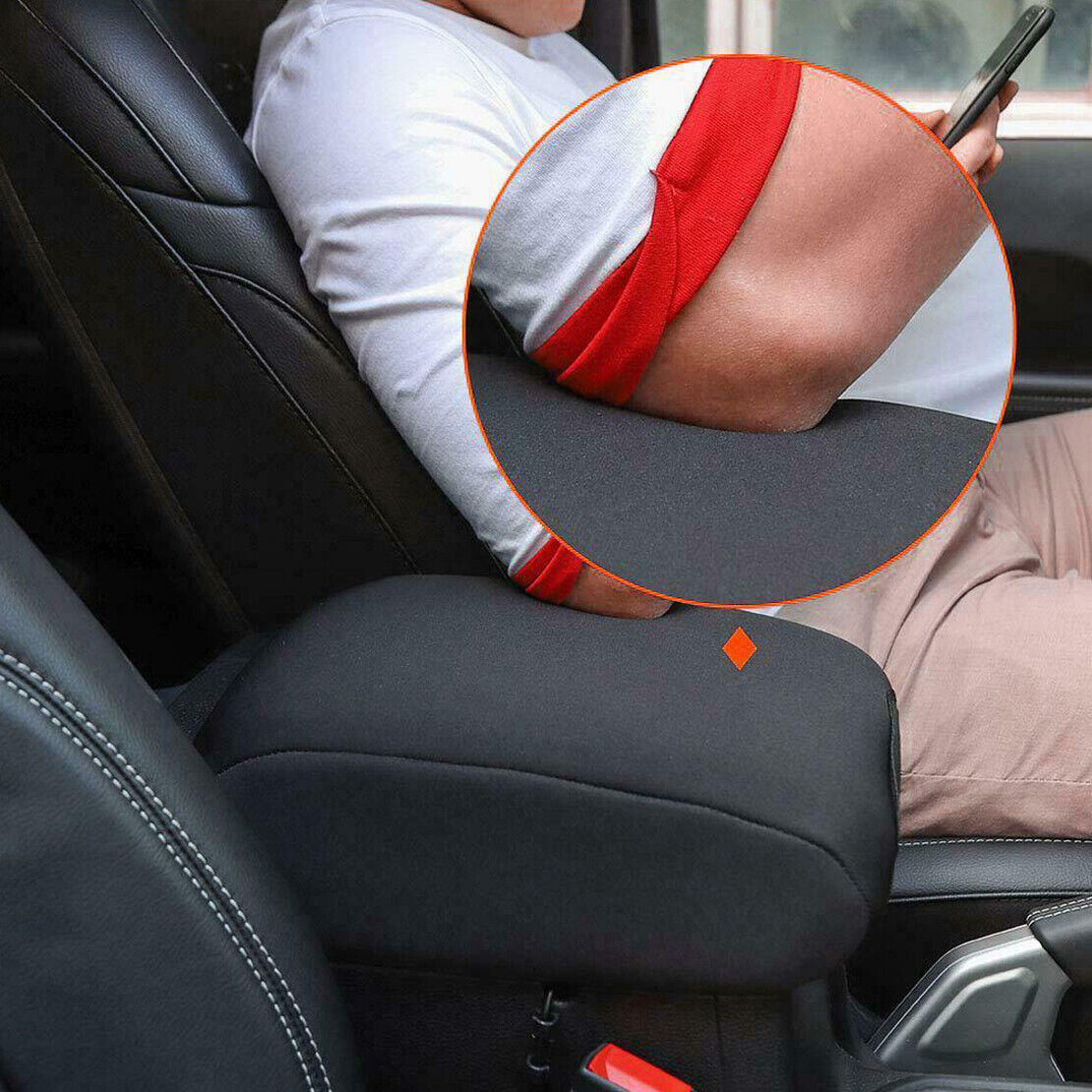 Center Console Cover Armrest Pad fit for Jeep Wrangler JL 2018-2019 Gladiator JT