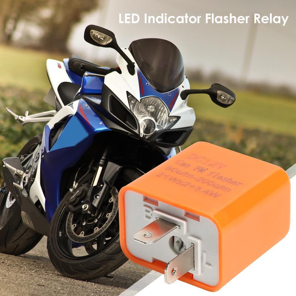 Motorcycle Motorbike 2 Pin Speed Adjustable LED Indicator Flasher Relay