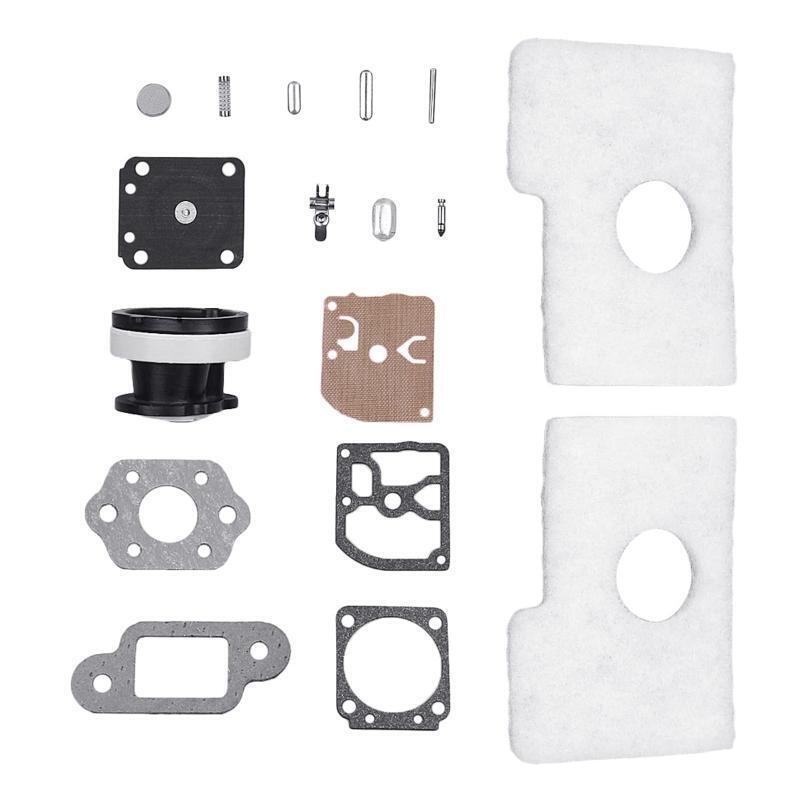 Industrial Grade Intake Manifold 1 Set Carburetor Repair Rebuild Kit for MS180