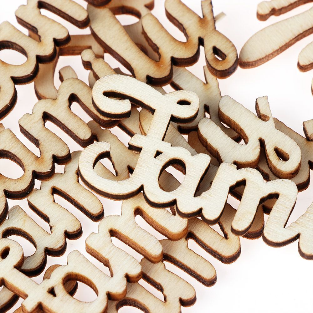 Tree Crafts Home Decor Wedding Wooden Letters Family Word DIY Decorations