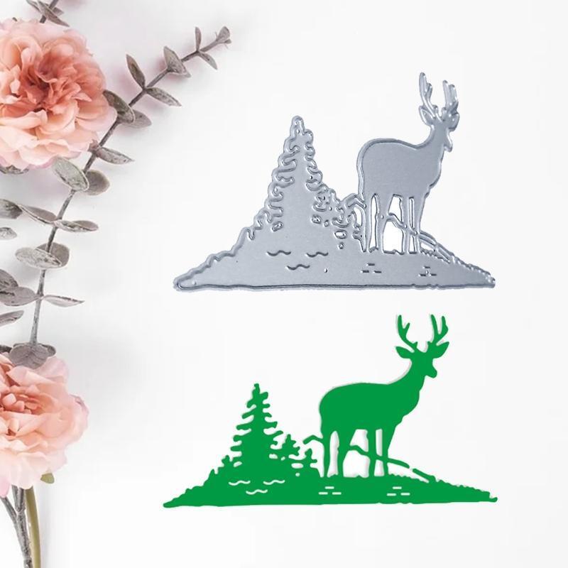 Chritmas Elk Metal Cutting Dies Stencil DIY Scrapbooking Album Paper Template