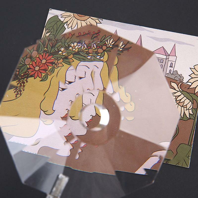 80mm Octahedral Prism Transparent Glass Octahedral Prism For Photos Pictures