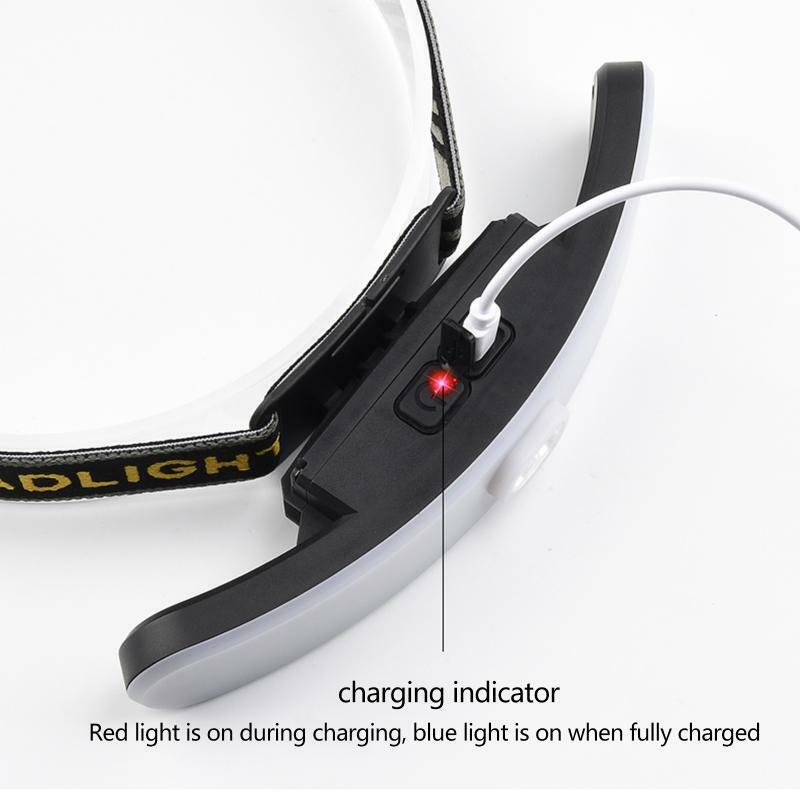 COB LED Headlamp Headlight Flashlight Head Lamp Torch 6 Lighting Mode Work Light
