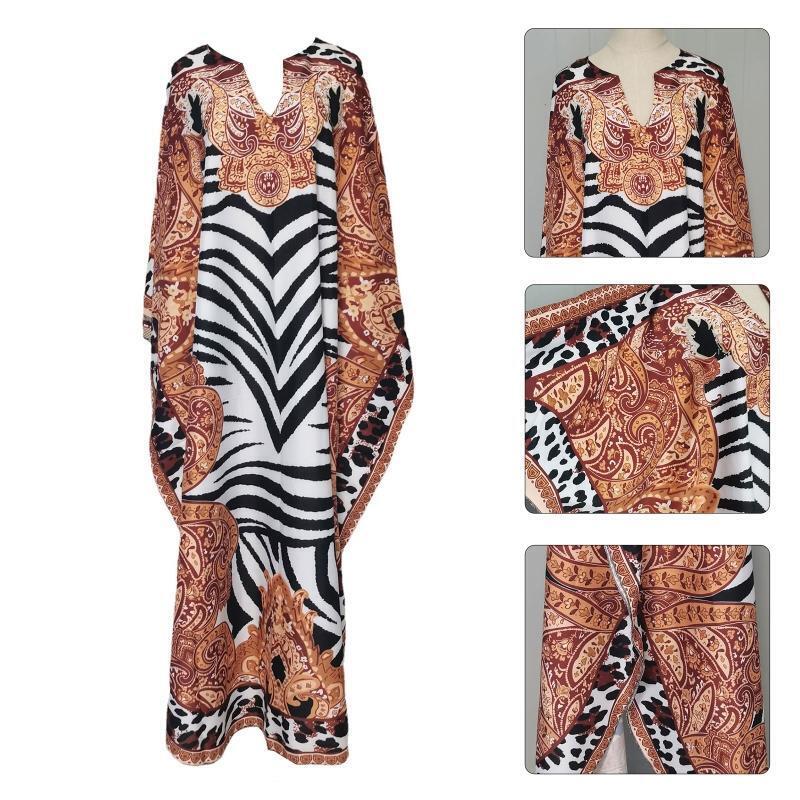 Women Loose Robe Bikinis Cover Ups Ethnic Print Swimwear Cover Ups Holiday Dress