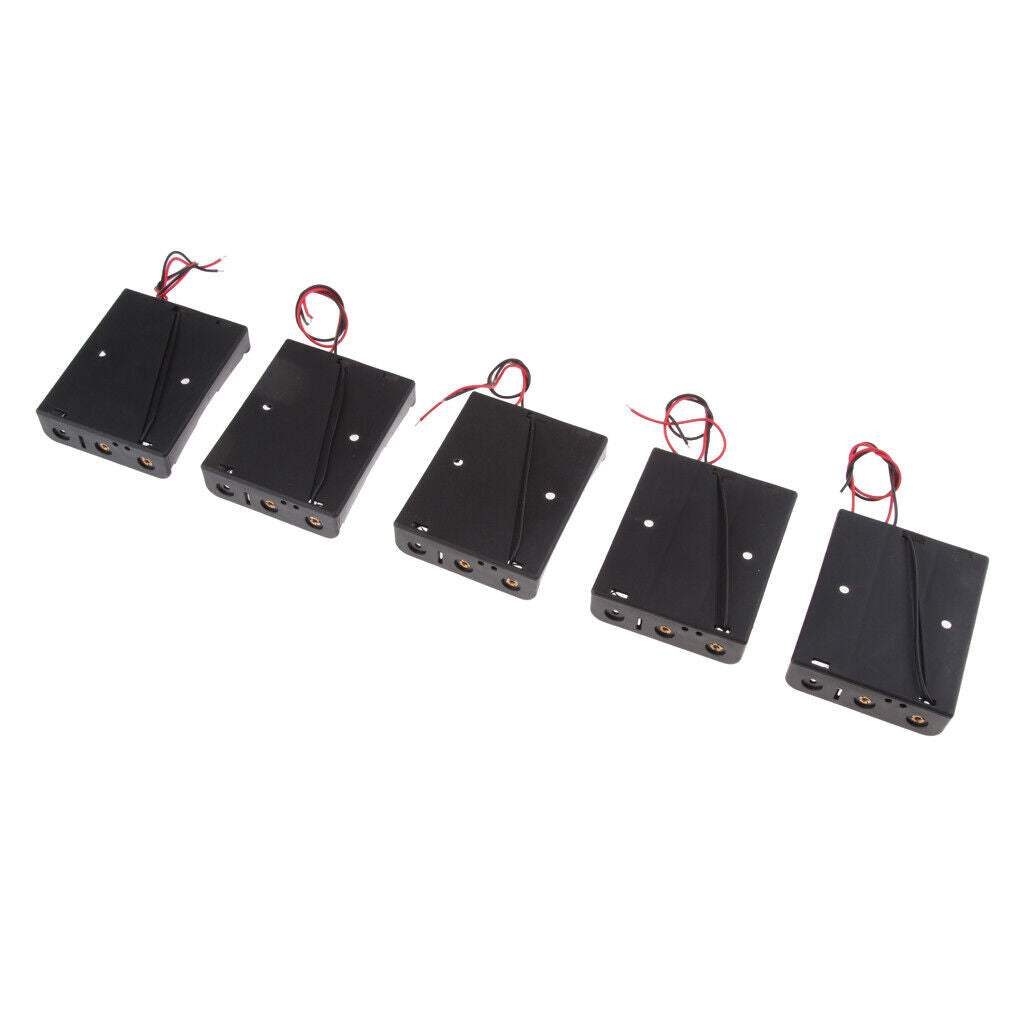 18650 Battery Case Holder, 5 Pcs 3-Slot x 3.7V DIY Battery Storage Box