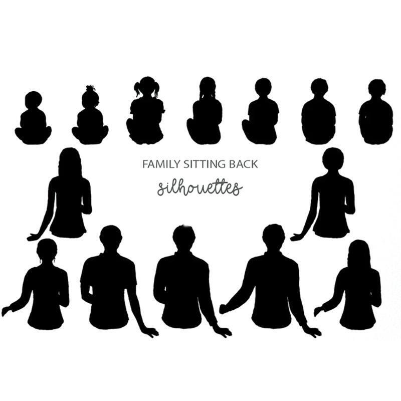 Sitting Man Back View Style Frame Carbon Steel Cutting Dies DIY Scrapbooking