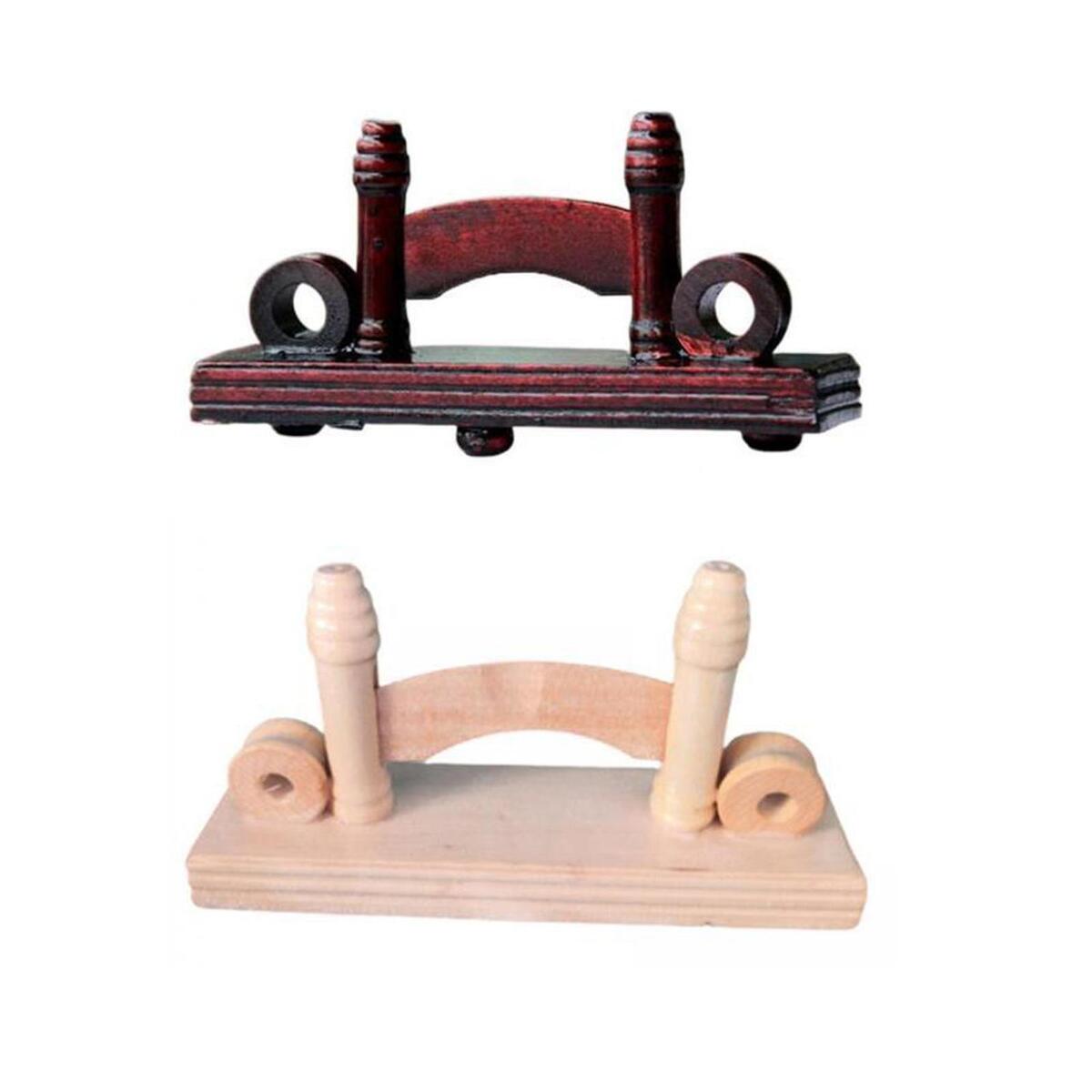2pcs Hand Fans Display Holder Silk Hand Fan Display Stands Wood Folding Fan