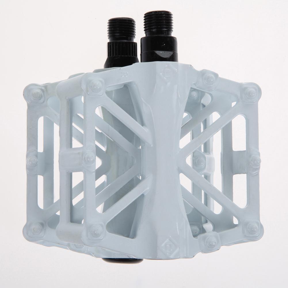 9/16 in Bike Pedals Ultra-Light Alloy Cycling Treadle Universal WHITE