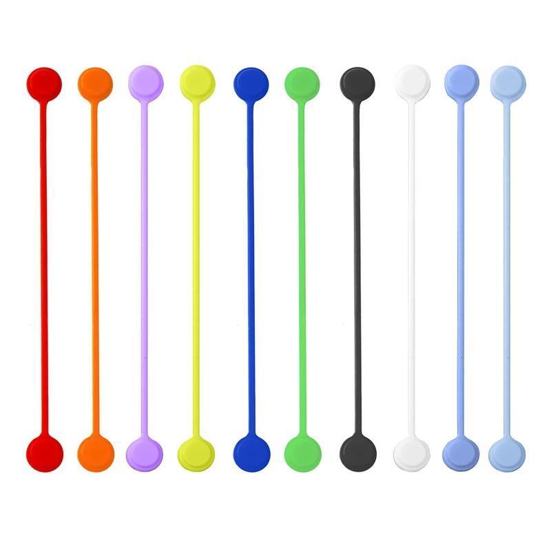 10 Pcs Magnetic Cable Ties Silicone Cable Management Ties Reusable Cord Clips