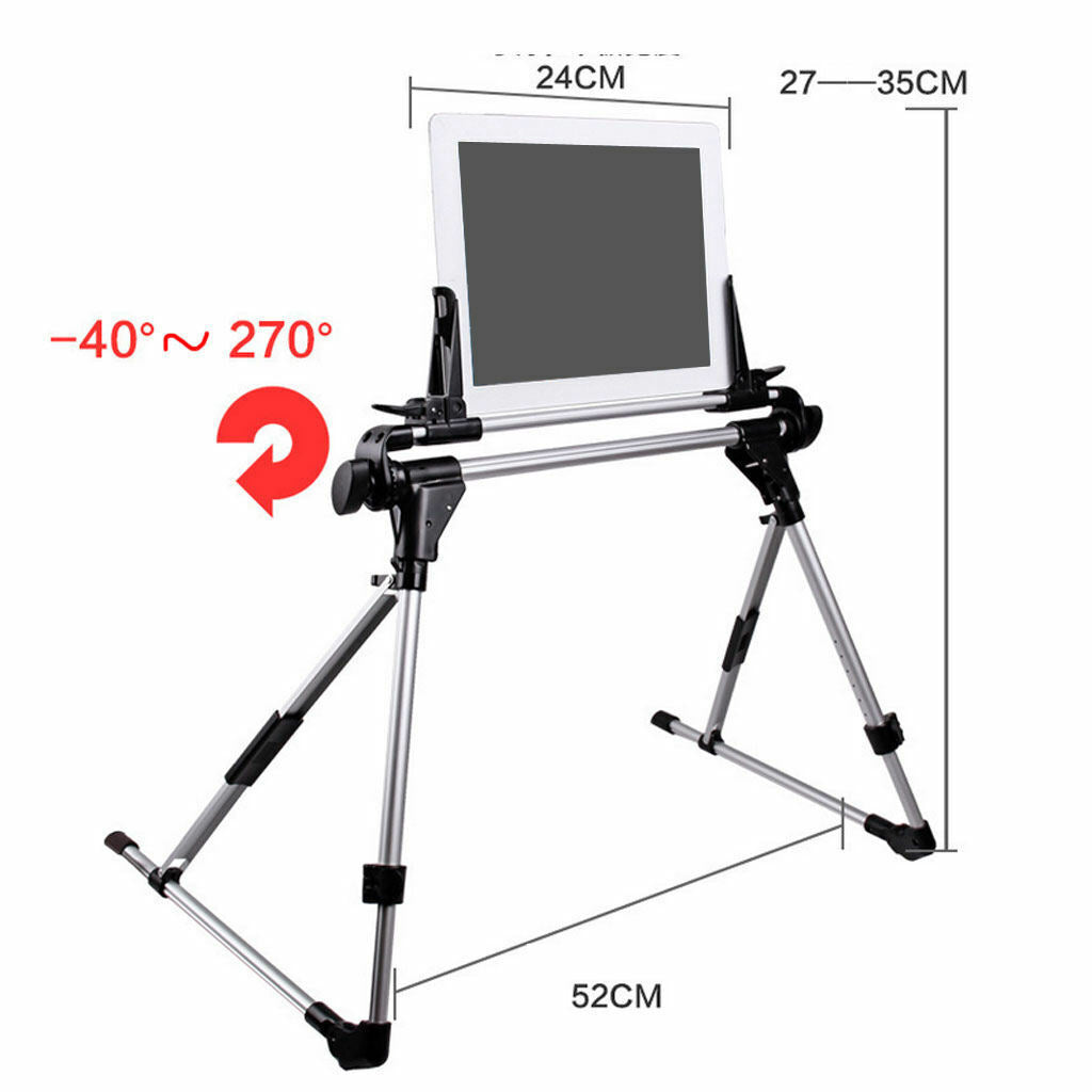 Foldable Desk Floor Stand Bed Tablet PC Holder Bracket for