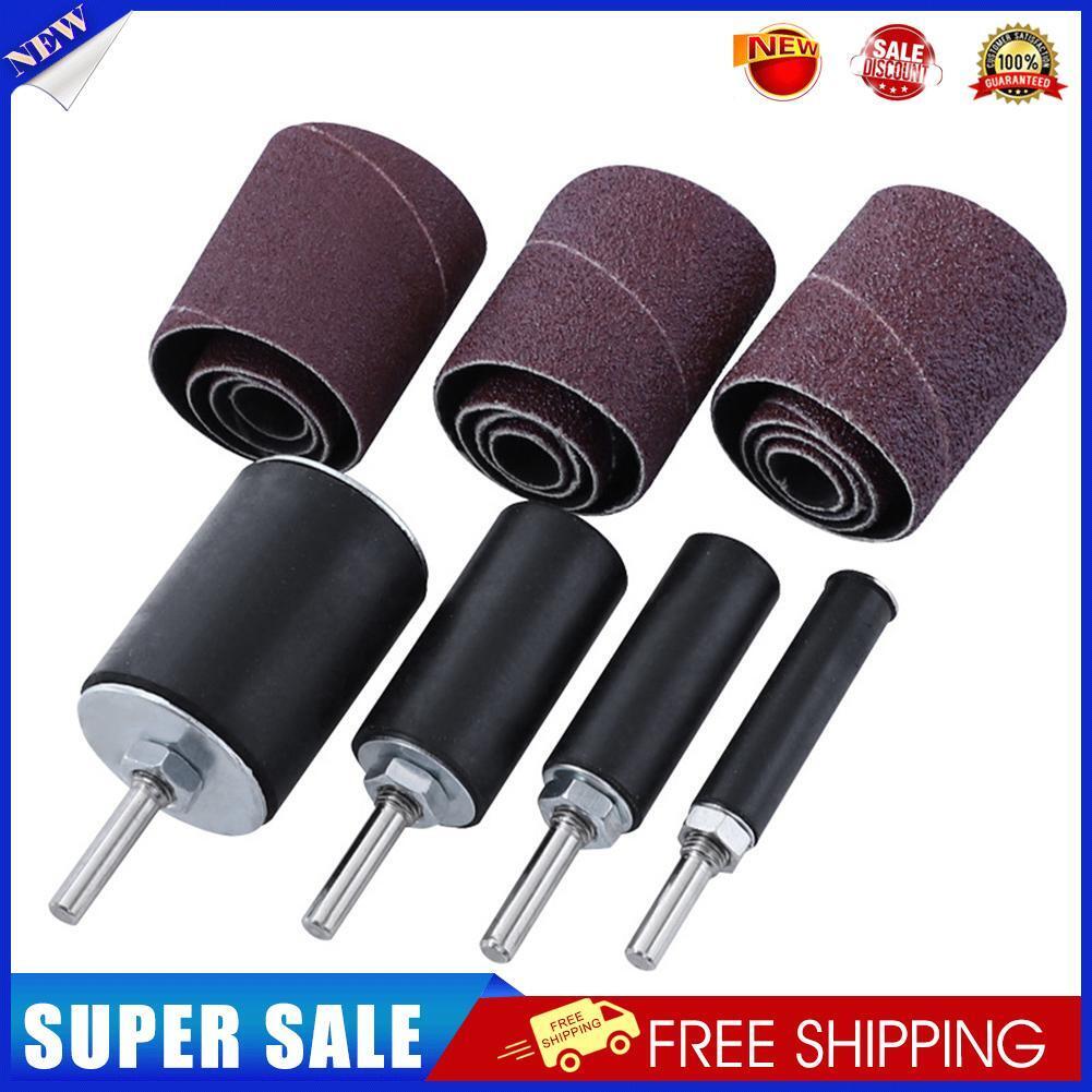16pcs Grinding Polishing Sanding Sleeve Kit Woodworking Sander Belt Mandrel