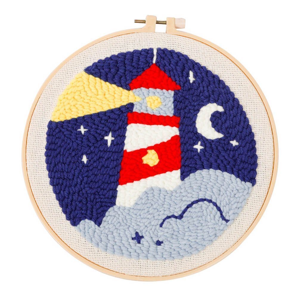 DIY Crafts Cross Stitch Kit Embroidery Hoop Poke Embroidery Kit Needle Punch
