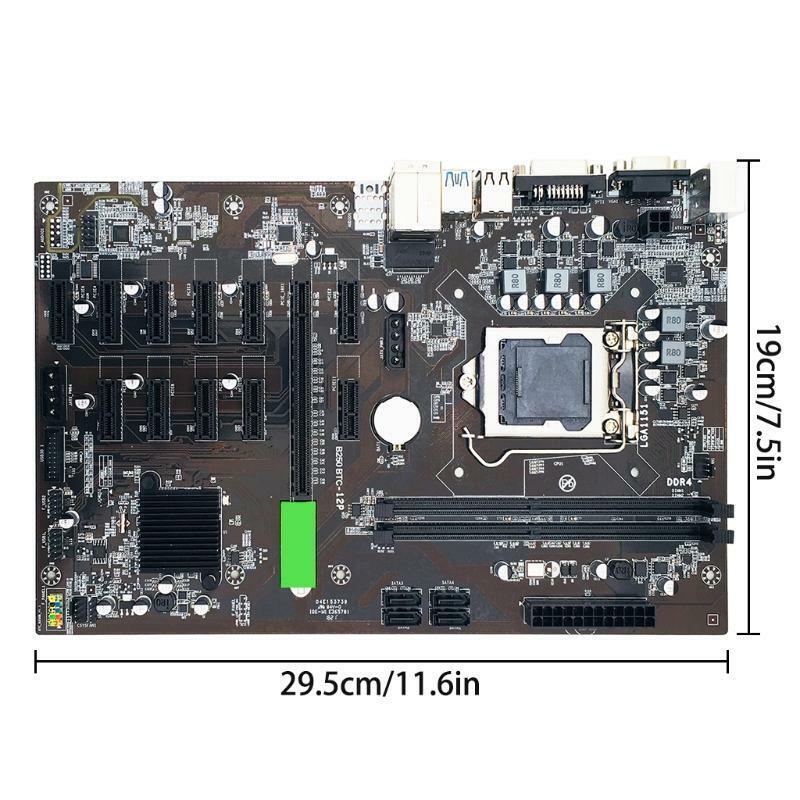B250 BT Miner Motherboard DDR4 CPU LGA 1151 Supports12 PCI-E 16X Graphics Card