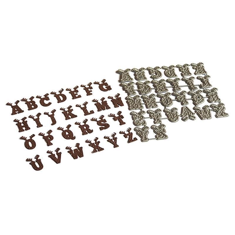 Antler Capital Letters Metal Cutting Dies Stencil DIY Scrapbooking Album Paper
