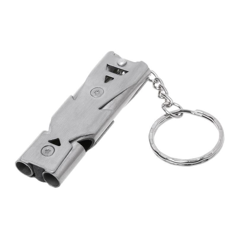 Double Tubes High Decibel Survival Rescue Emergency Whistle Outdoor Accessories