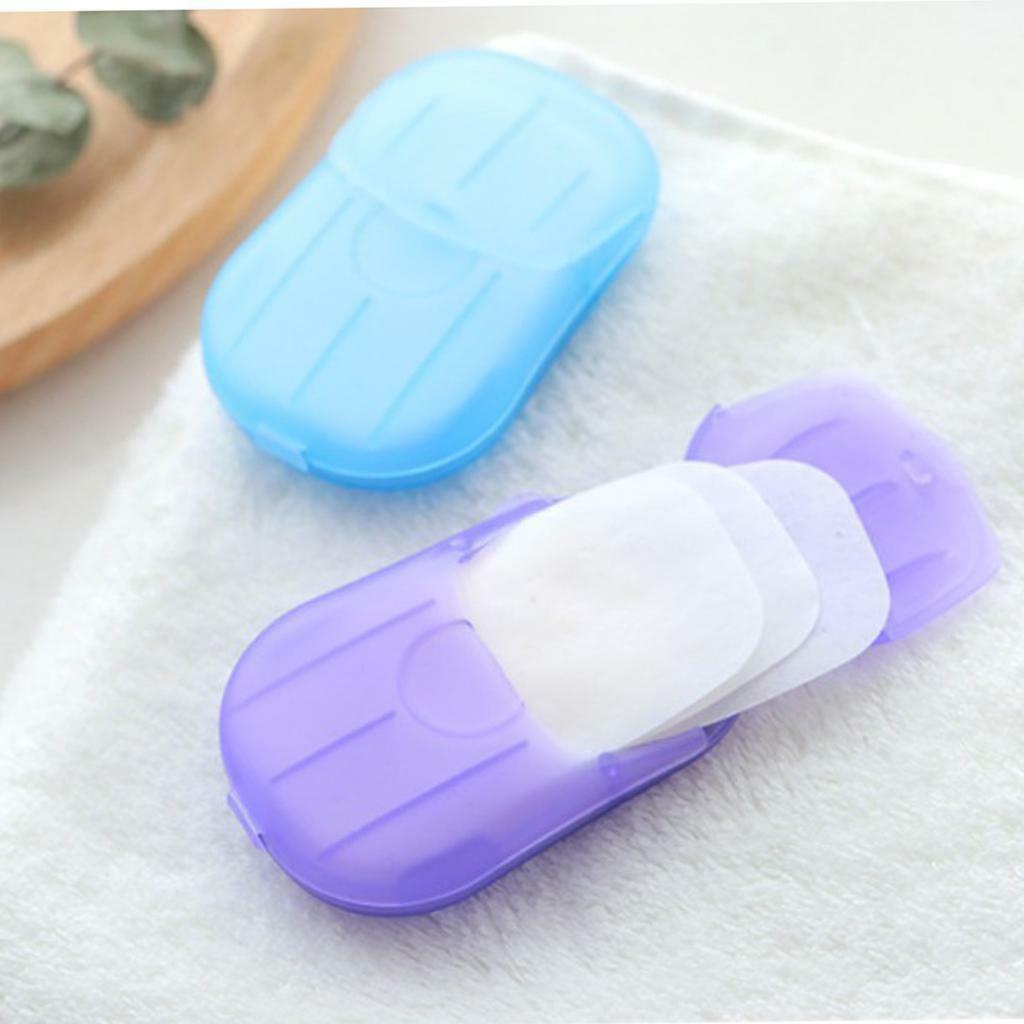 80pcs Disposable Paper Soap Soap Sheets Portable Washing Travel Bath Outdoor