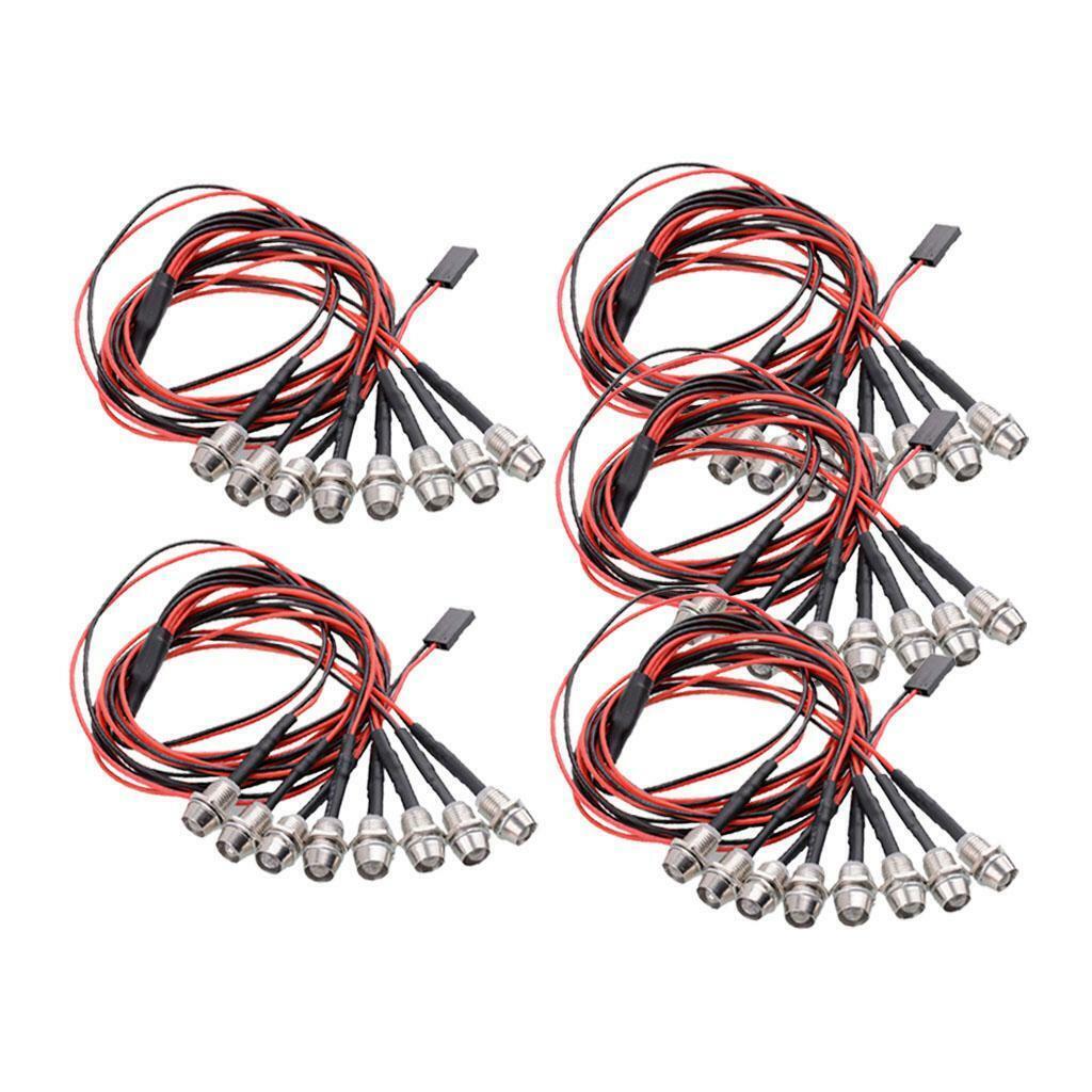 40pcs LED Lights Headlights /5 1/8 1/10 1/12 1/16  Car Truck