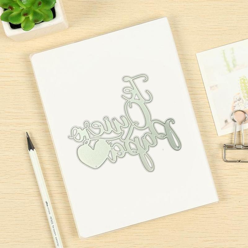 Metal Cutting Dies Steel Letter Stencils Album Card Decor for Kids DIY Art Craft