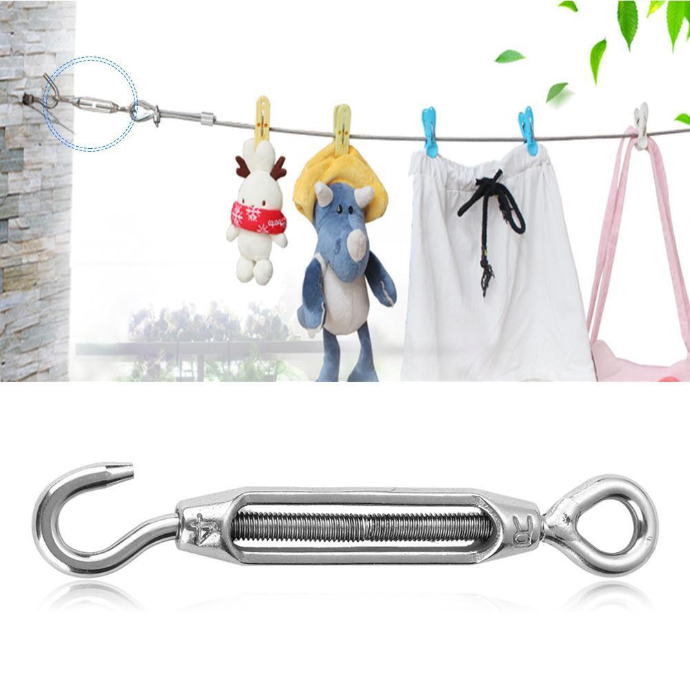 Stainless Steel Turn Buckle Wire Rope Tensioner Hardware Accessories (M5)