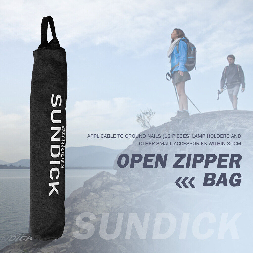 Camping Tent Peg Stake Storage Bag 600D Fabric Zipper Bag Tent Accessories