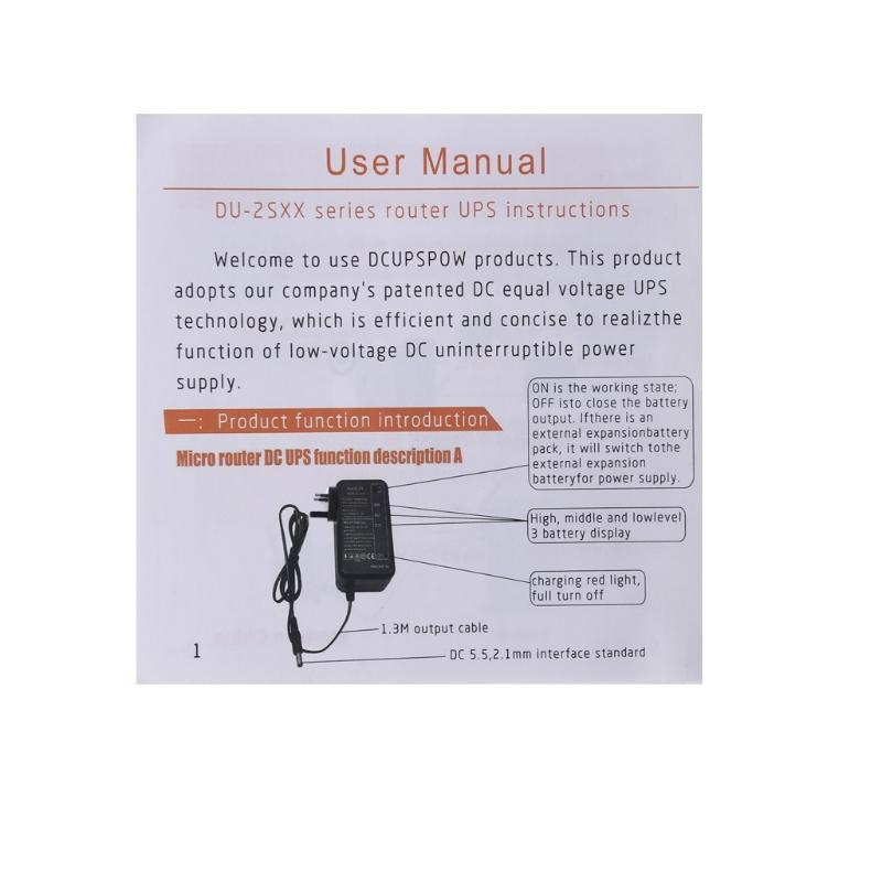 5000mAh 5V 9V 12V DC Output UPS Power Supply for WiFi Router Moderm LED Lamp Fan
