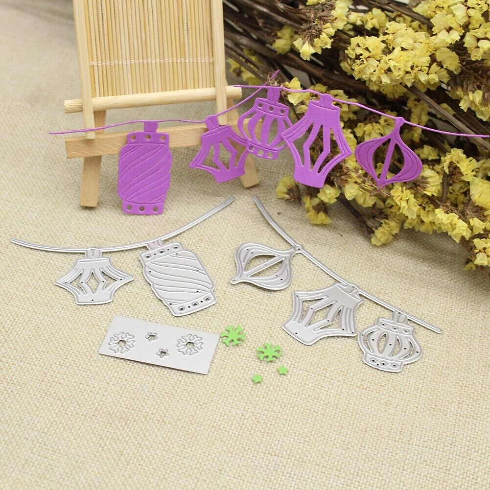 3pcs Conch Lantern Cutting Die Stencil Scrapbook Embossing Folder DIY Craft