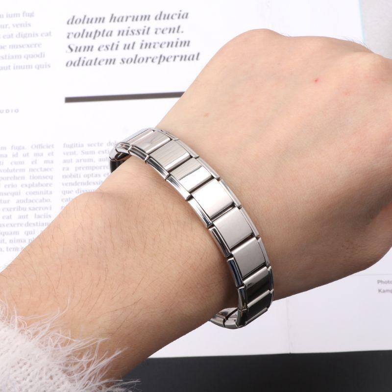 Stretch Chain Link Wristbands Bracelets Stainless Steel Elastic Bracelet Jewelry