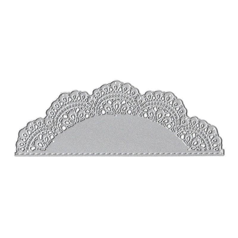 Semicircle Lace Cutting Dies Greeting Invitation Message Card Photo Album Making