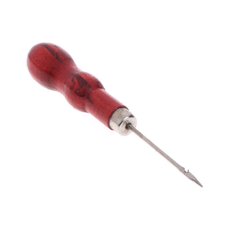 Jewelry Awl Repair Tools Stainless Steel Wood Handle Bead Punches Sewing Pliers