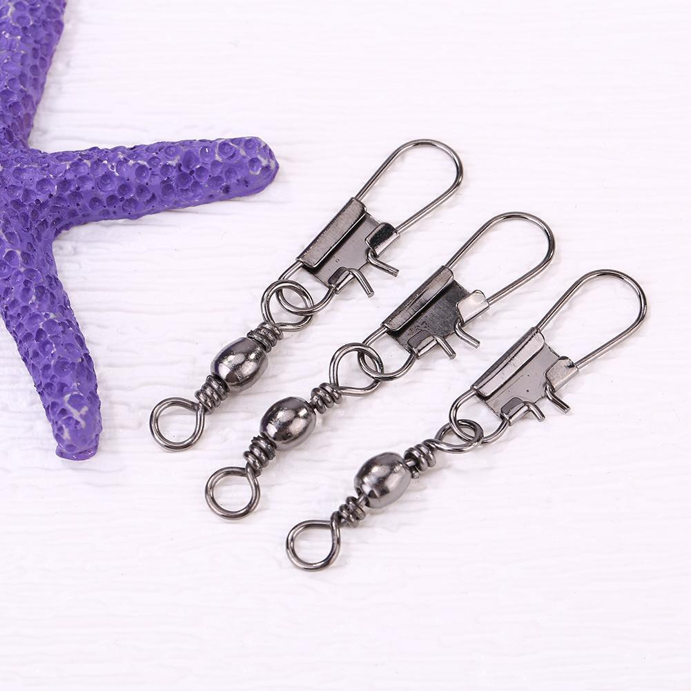 50pcs Fishing Connector Bowl Rotary Ring + B Pin Eight-character Ring (10)