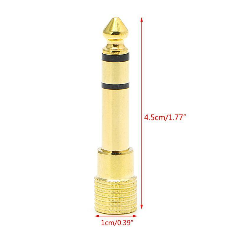 6.5mm 1/4"Male Plug To 3.5mm 1/8" Female Jack Stereo Headphone Audio Adapter