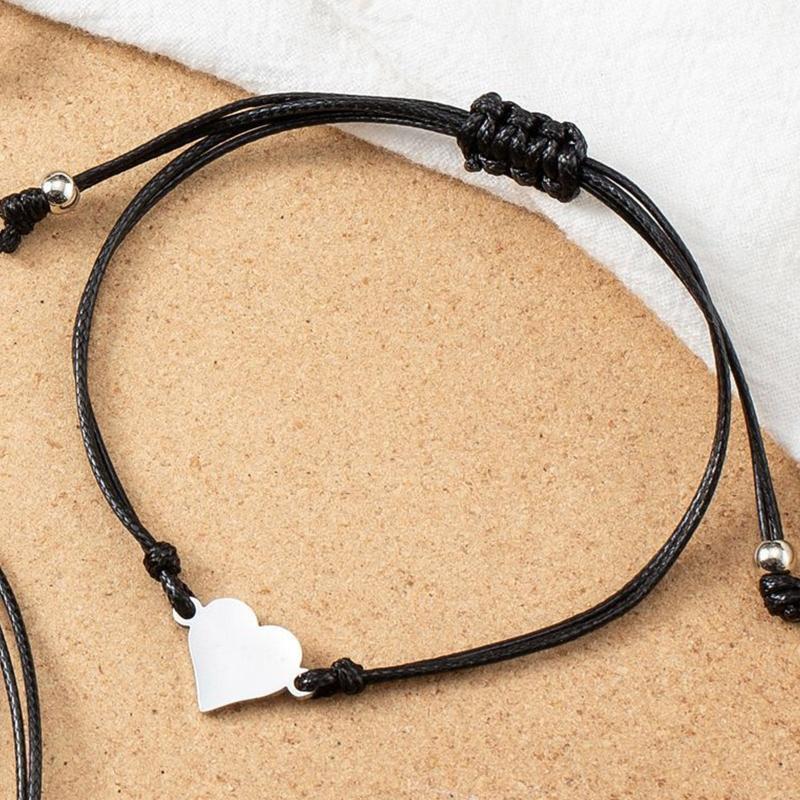 Mother & Daughter Bracelets Set Mommy & Me Heart Matching Wish Bracelets Gifts