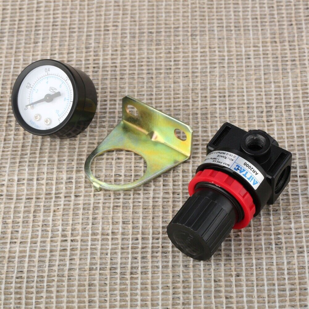 Replace Kit Air Control Compressor PT 1/4" Gauge Pressure Regulator Valve AR2000
