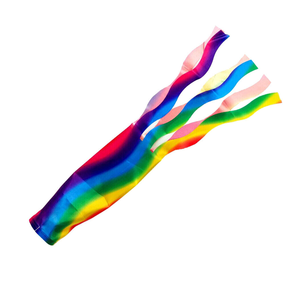 4pcs 70cm Windsock Streamer Flag Outdoor Garden Spinner Rainbow Strip