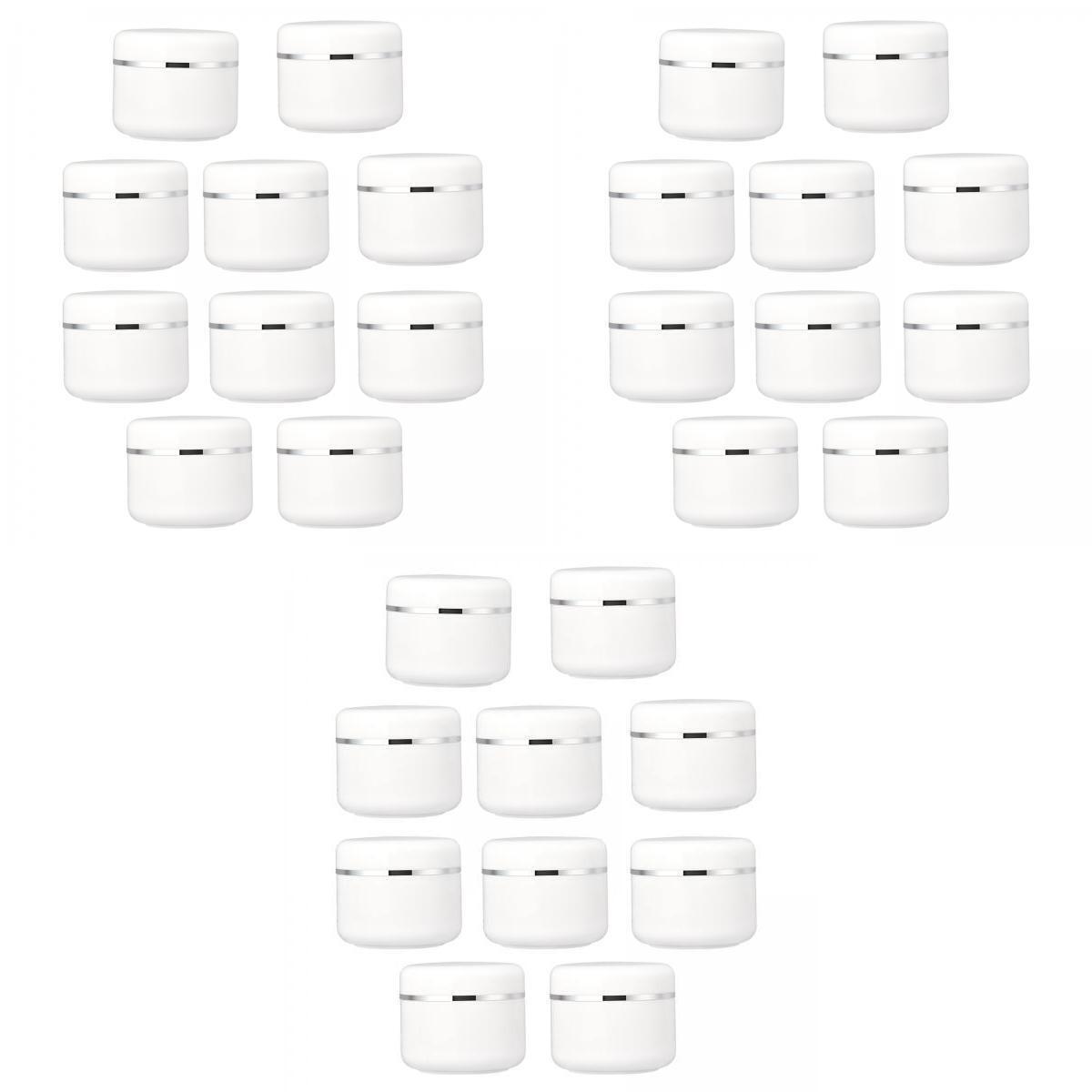 3 Set/30Pcs Refillable Jars Empty Cosmetic Containers Bottle
