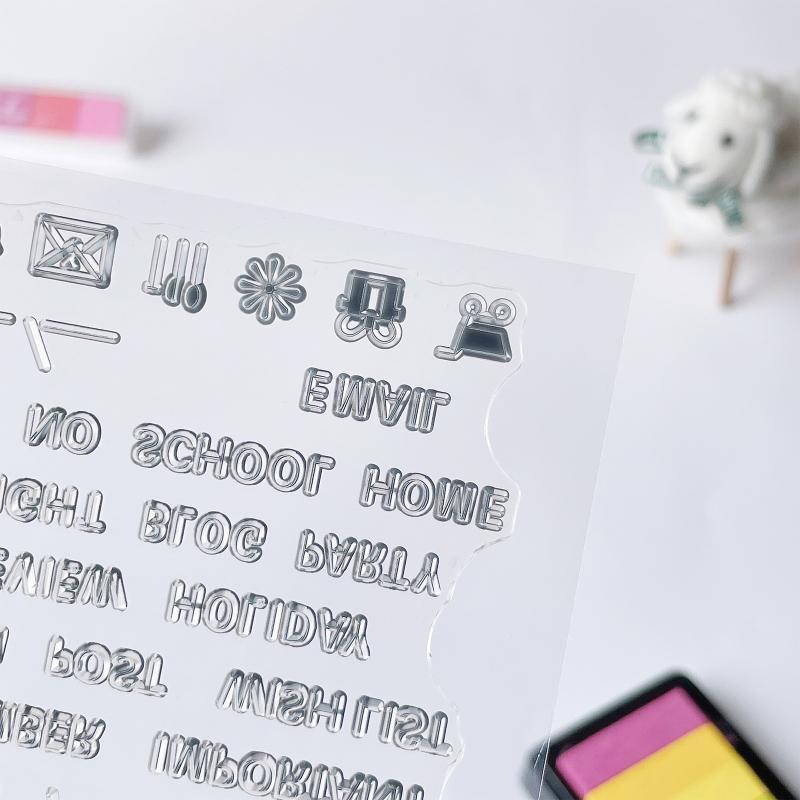 Words Calendar Clear Stamps Week Month January December Monday Sunday Numbers
