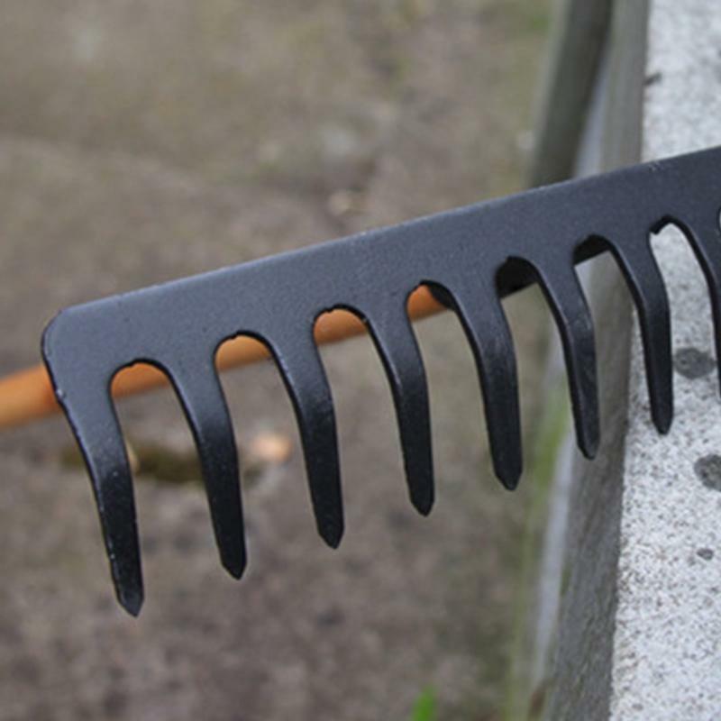 Super Practical Heavy Duty Carbon Steel Garden Rakes 14 Teeth Hand Tools