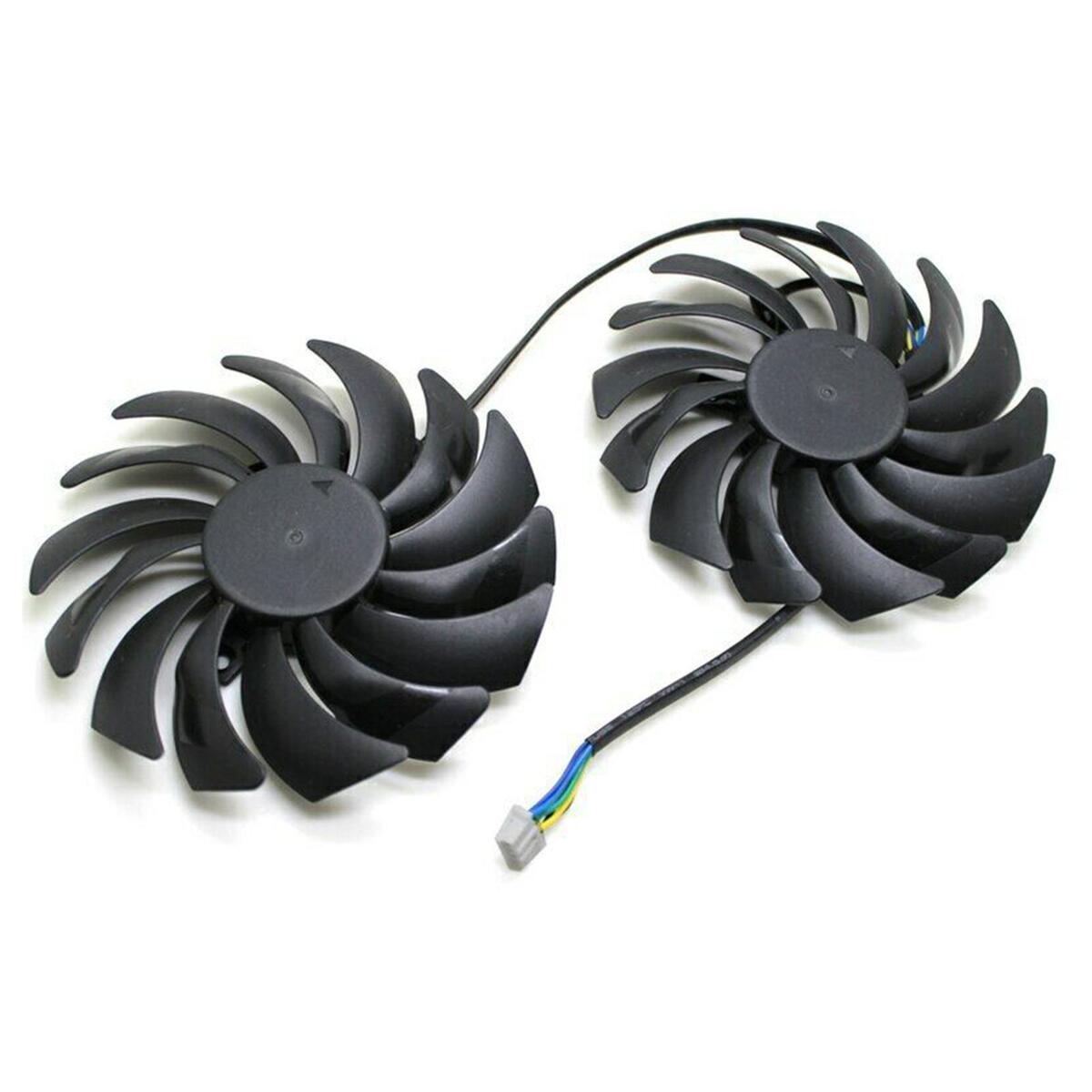 2x PC 92mm 4Pins Graphics Card Fans 25dBA for MSI GTX1080Ti 1080 1060 580