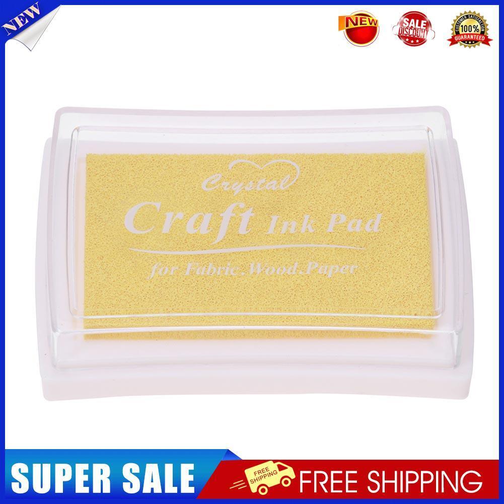 Inkpad DIY Home Stamp Ink Pad Scrapbooking Printing Stationery(Yellow)