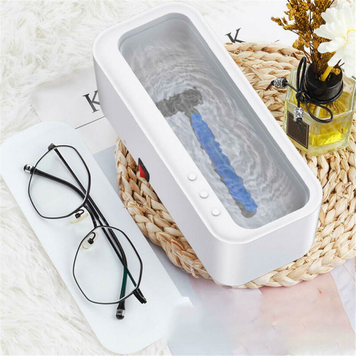 Ultrasonic Cleaner Steel Sonic Wave Tank Glasses Watch Jewellery Cleaning