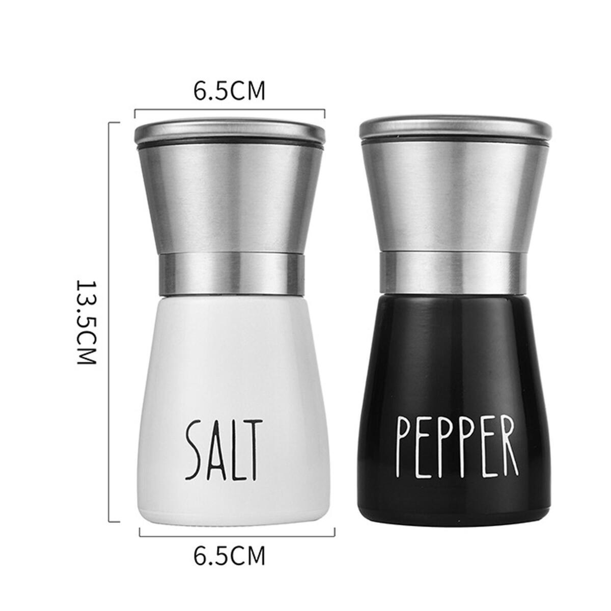 2 Pieces Salt Pepper Grinder Shakers Keep Moisture and Dust Away Easy Refill