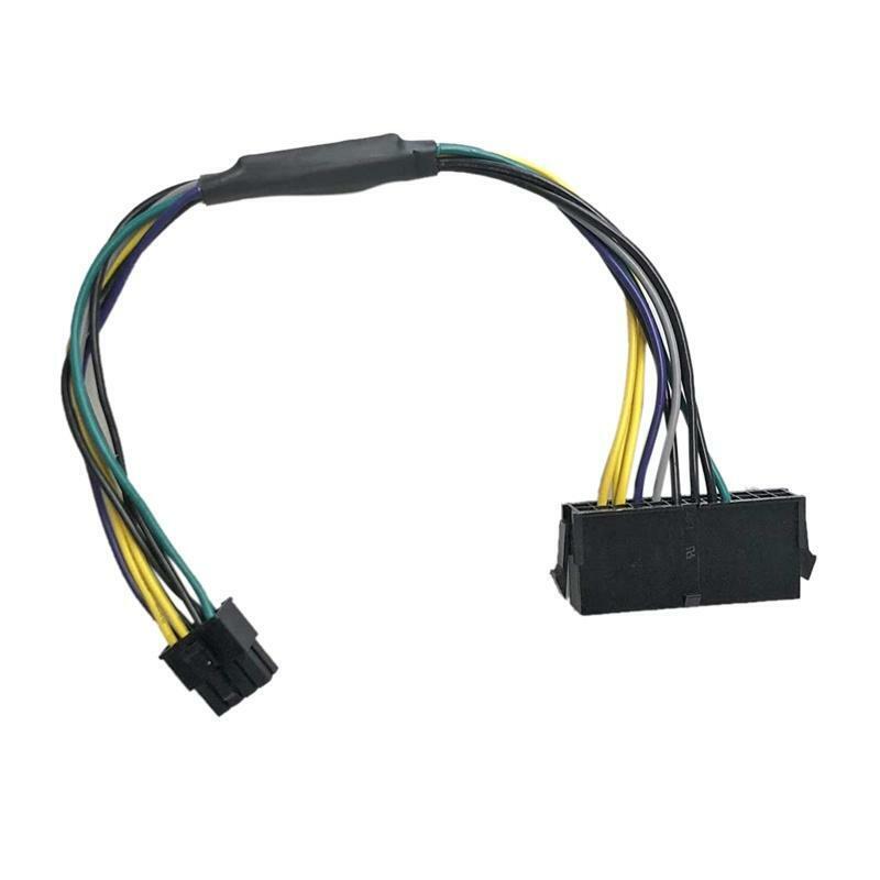 ATX PSU Power Supply Adapter Cable for Motherboards, 10.6" 24-Pin to 8-Pin 18AWG
