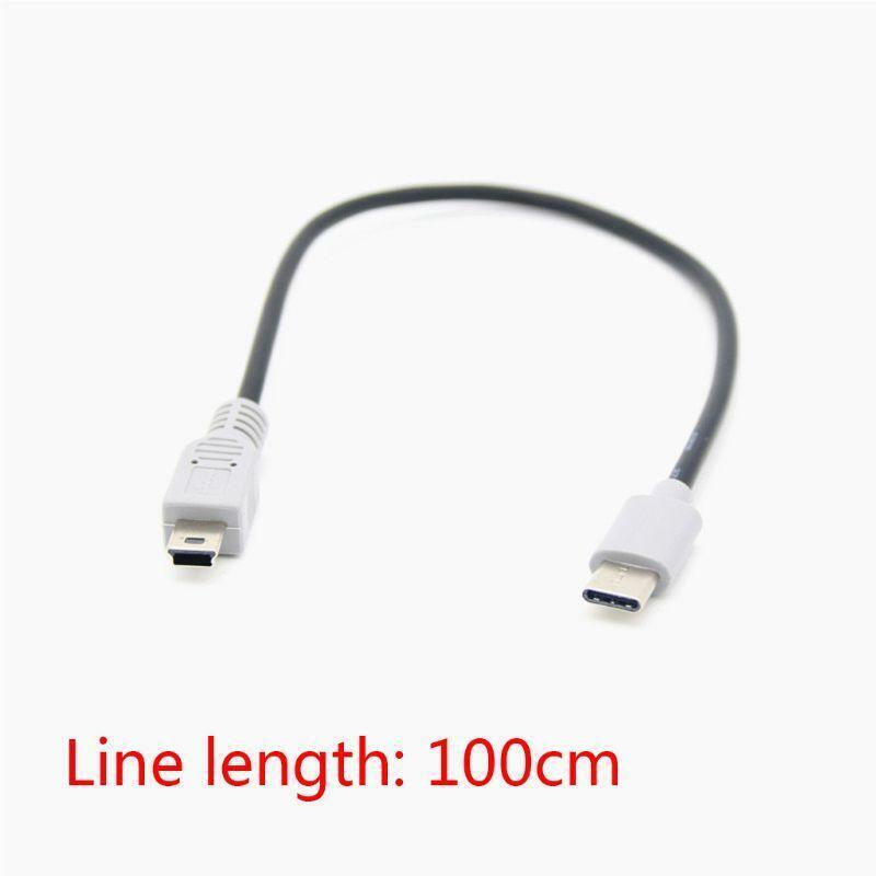 1M USB Type C 3.1 Male To Mini USB 5 Pin B Male Plug Converter