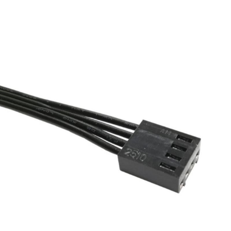 PWM Fan Hub Splitter 4 Pin Black Sleeved 1 to 5 Way PC CPU Cooling Case