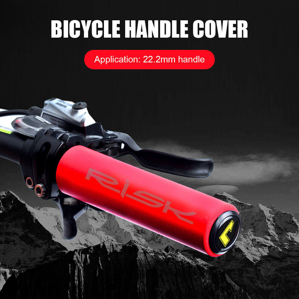 RISK 1 Pair Bicycle Handlebar Cover Non Slip Bike Handle End Grips (Red)