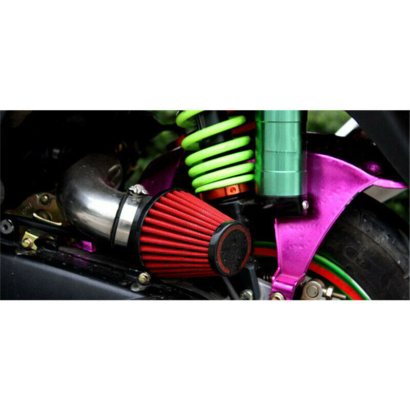 Motorcycle 42mm Tapered Air Filter 45 Degree Bend Inlet Fit For Kawasaki Suzuki