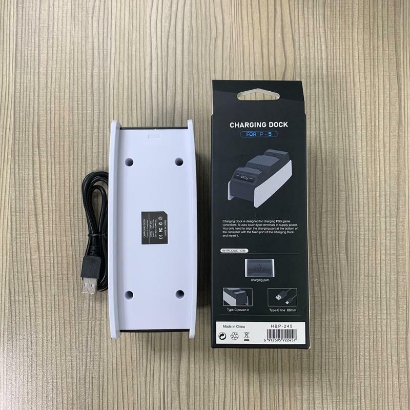 Dual Sense Charging Dock Handle Charger Station USB Charger Cable for PS5 Joypad