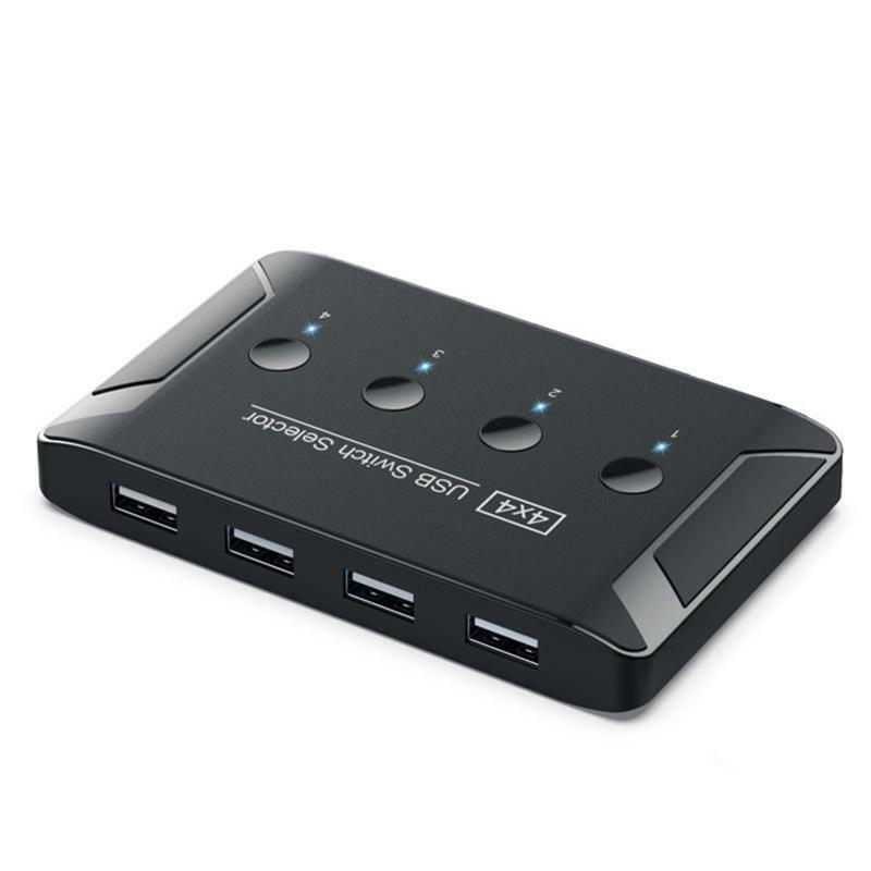USB2.0 KVM Switcher Box Printer Sharing Switch 4 Computers Sharing 4 USB Devices