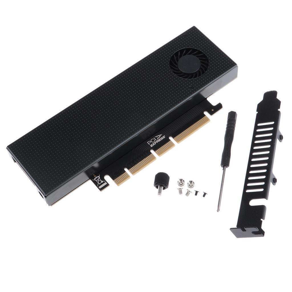 M.2 Expansion   Turn PCIE3.0 Cooling Fan SSD Adapter Dual Interface